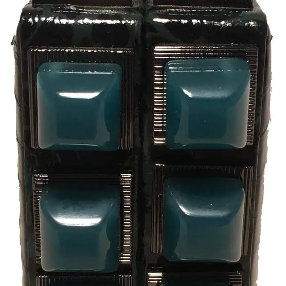 Tonya Hawkes Black Teal and Green Leather Paint Splatter Convertible Clutch - Picture 2 of 8